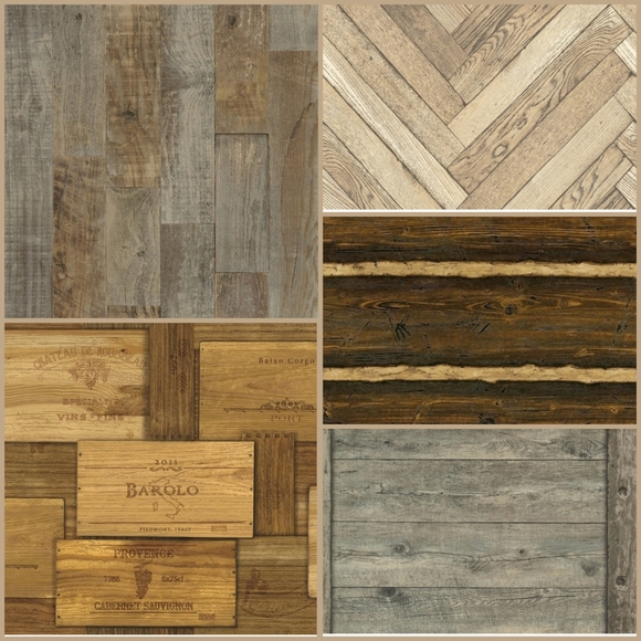 Wallpaper Cabin White Wood Planks